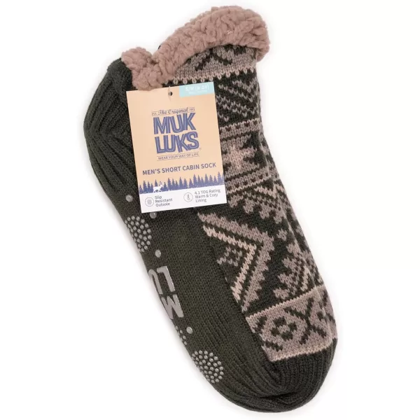 MUK LUKS Mens Ankle Cabin SoxSleepng Forest