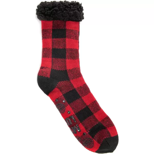 MUK LUKS Mens Cabin SocksRed