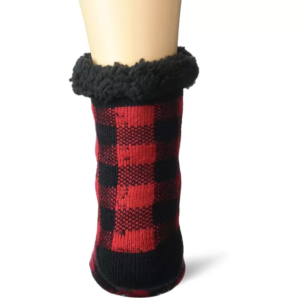 MUK LUKS Mens Cabin SocksRed