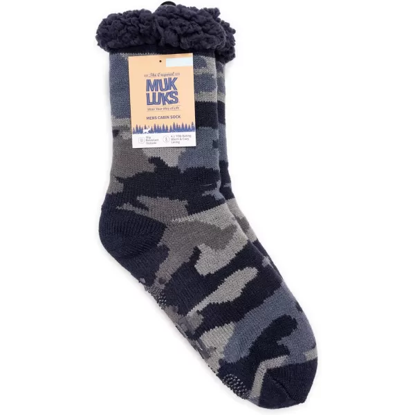 MUK LUKS Mens CabinNavy Camo