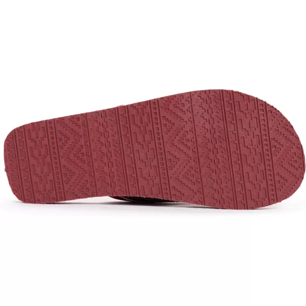 MUK LUKS Mens Chill Cooler ThongTrue Blue FlipFlopCooler BurgundyGrey