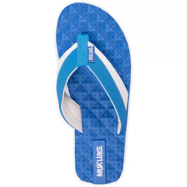 MUK LUKS Mens Chill Cooler ThongTrue Blue FlipFlopCooler True Blue