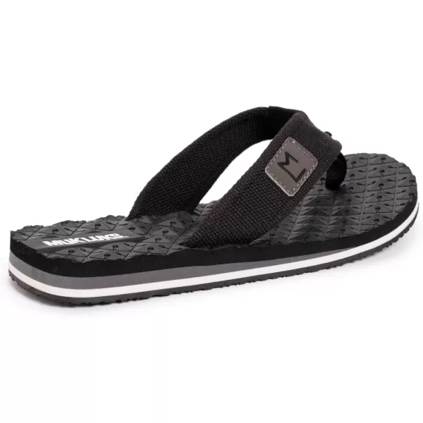 MUK LUKS Mens Chill Out Thong FlipFlopOut Black