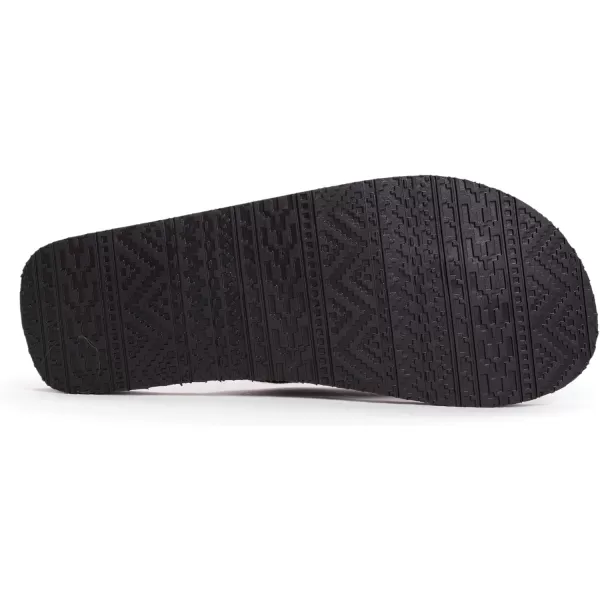 MUK LUKS Mens Chill Out Thong FlipFlopOut Black