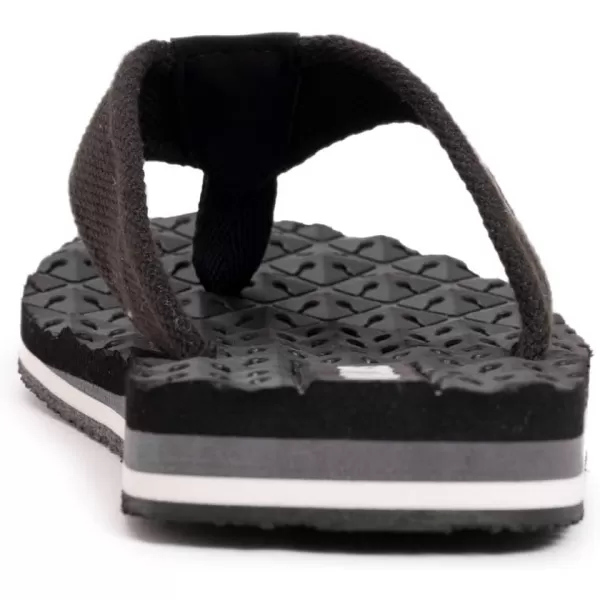 MUK LUKS Mens Chill Out Thong FlipFlopOut Black