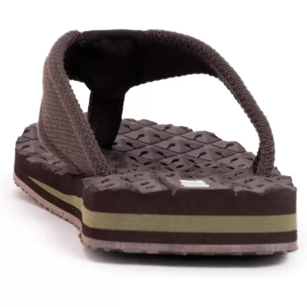 MUK LUKS Mens Chill Out Thong FlipFlopOut Brown