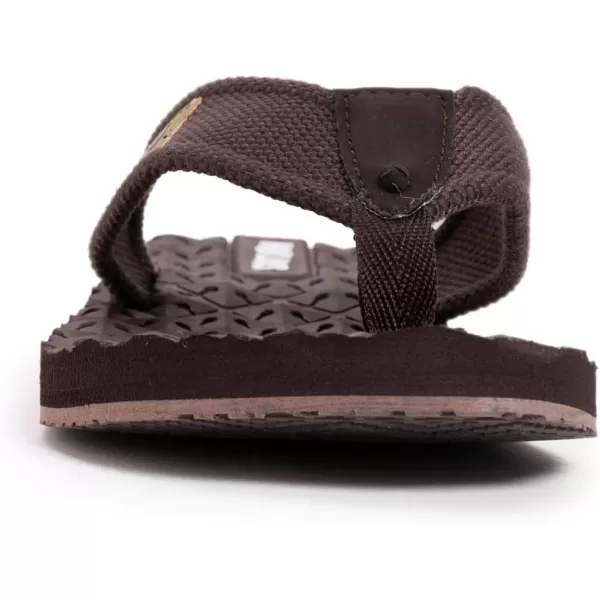 MUK LUKS Mens Chill Out Thong FlipFlopOut Brown