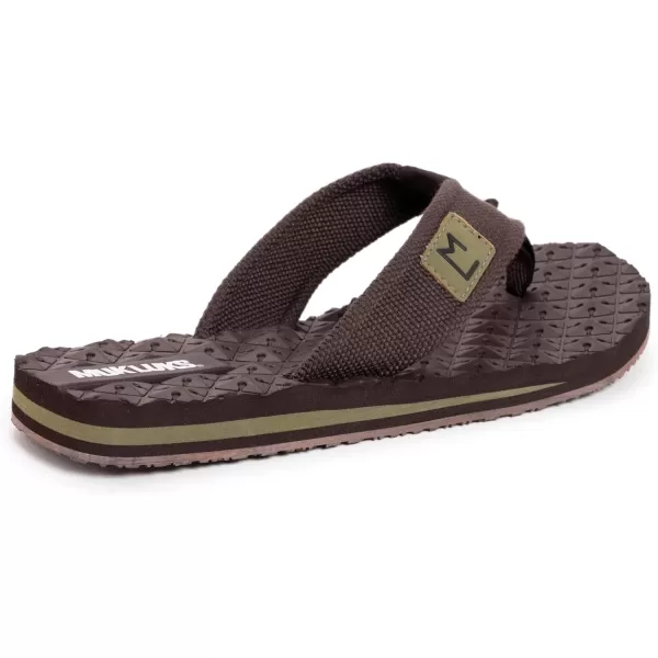 MUK LUKS Mens Chill Out Thong FlipFlopOut Brown