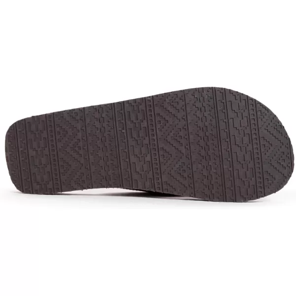 MUK LUKS Mens Chill Out Thong FlipFlopOut Brown