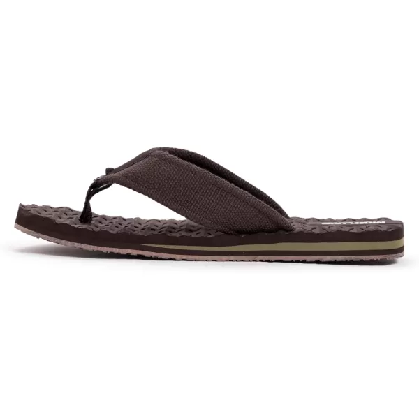 MUK LUKS Mens Chill Out Thong FlipFlopOut Brown