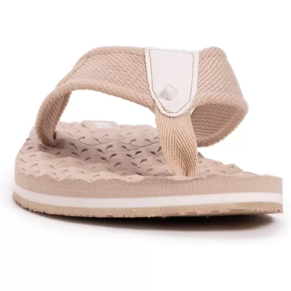 MUK LUKS Mens Chill Out Thong FlipFlopOut Natural