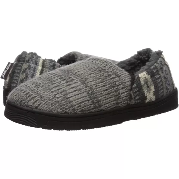 MUK LUKS Mens Christopher SlippersDark GreyCinder