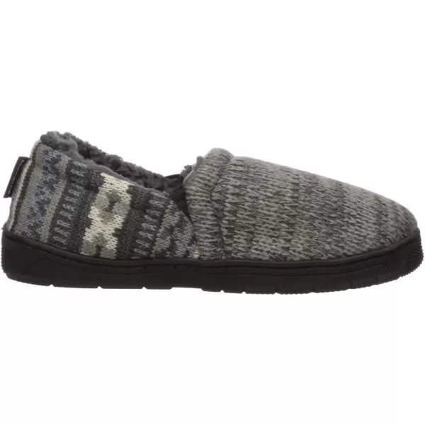 MUK LUKS Mens Christopher SlippersDark GreyCinder