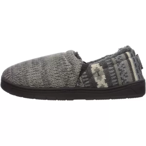 MUK LUKS Mens Christopher SlippersDark GreyCinder