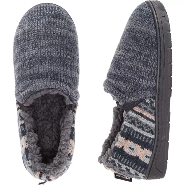 MUK LUKS Mens Christopher SlippersDark SapphirePewter