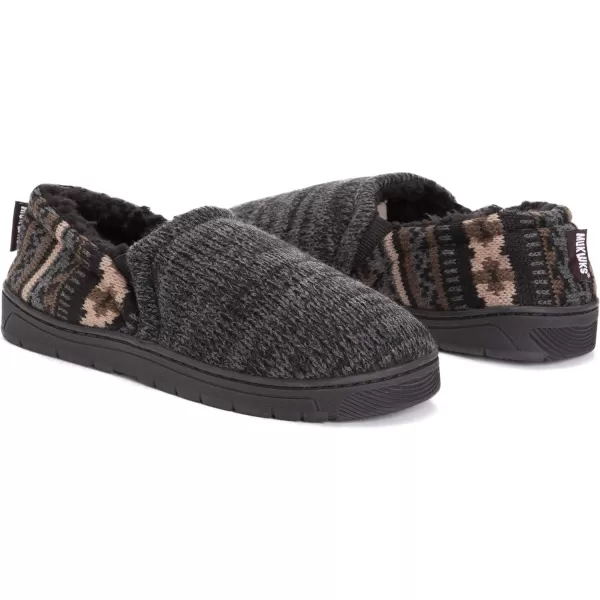 MUK LUKS Mens Christopher SlippersEbonyDark Grey