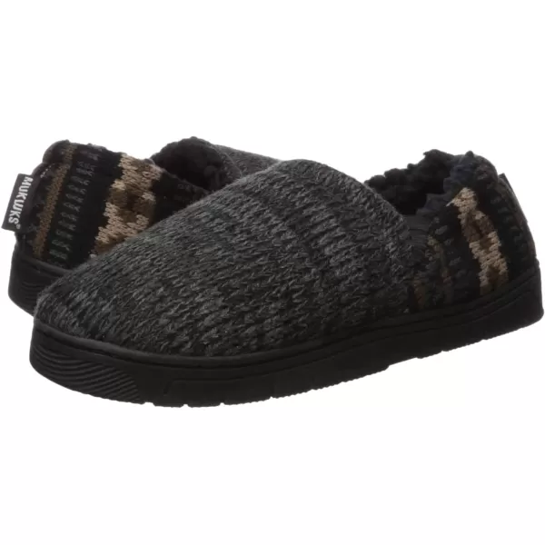MUK LUKS Mens Christopher SlippersEbonyDark Grey
