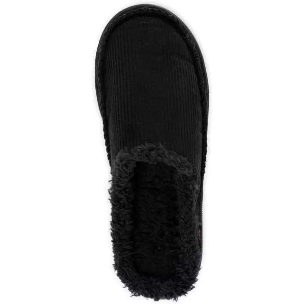 MUK LUKS Mens Corduroy Clogs SlipperBlack