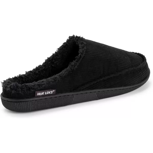 MUK LUKS Mens Corduroy Clogs SlipperBlack