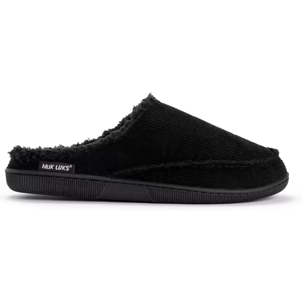 MUK LUKS Mens Corduroy Clogs SlipperBlack