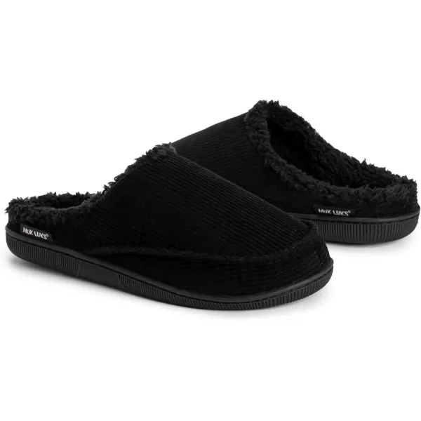 MUK LUKS Mens Corduroy Clogs SlipperBlack