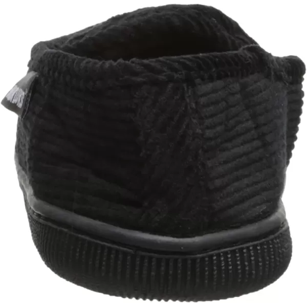 MUK LUKS Mens Corduroy Moccasin with Flannel Lining SlipOn LoaferBlack