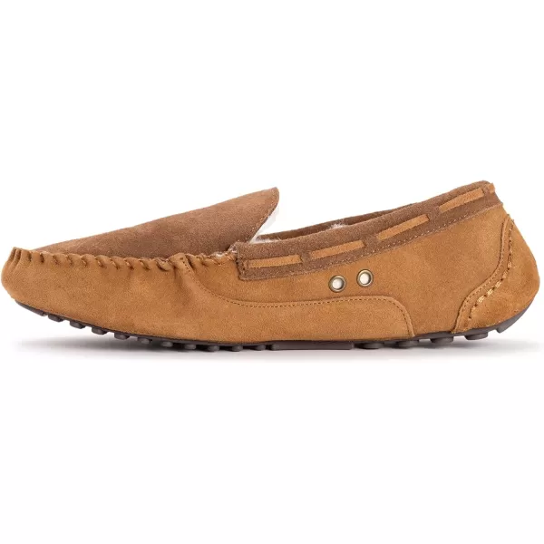 MUK LUKS Mens Everett Moccasin SlippersCamel