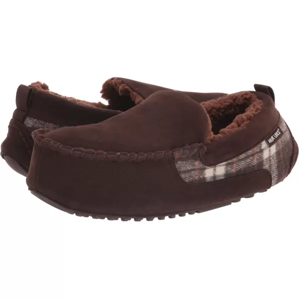 MUK LUKS Mens Everett Moccasin SlippersCamel