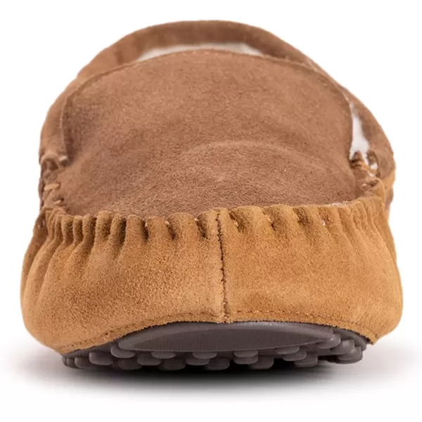 MUK LUKS Mens Everett Moccasin SlippersCamel