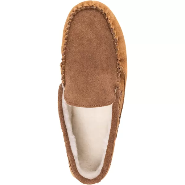 MUK LUKS Mens Everett Moccasin SlippersCamel