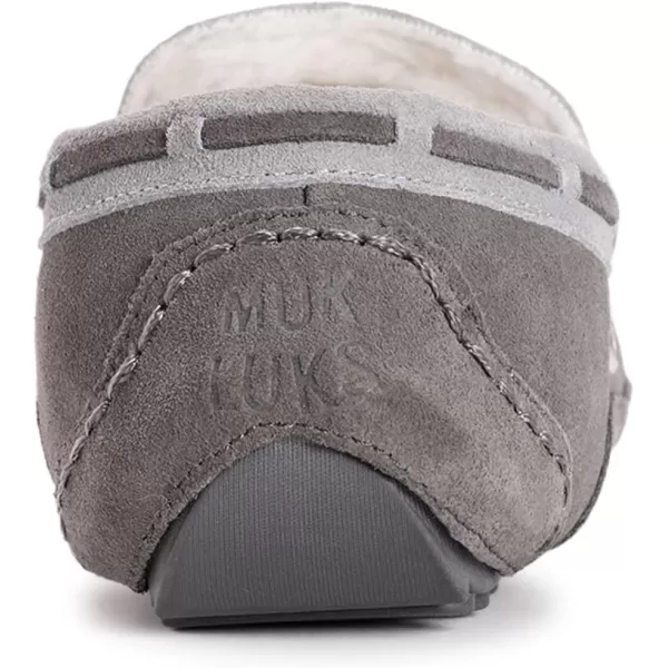 MUK LUKS Mens Everett Moccasin SlippersDark Grey