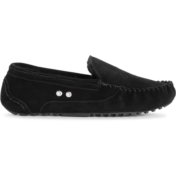 MUK LUKS Mens Everett Moccasin SlippersEbony