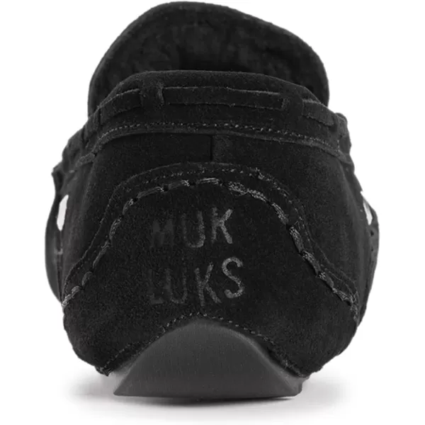 MUK LUKS Mens Everett Moccasin SlippersEbony