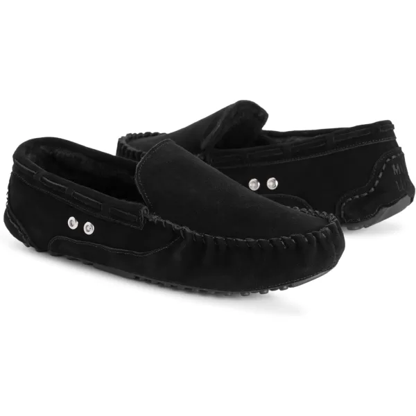 MUK LUKS Mens Everett Moccasin SlippersEbony