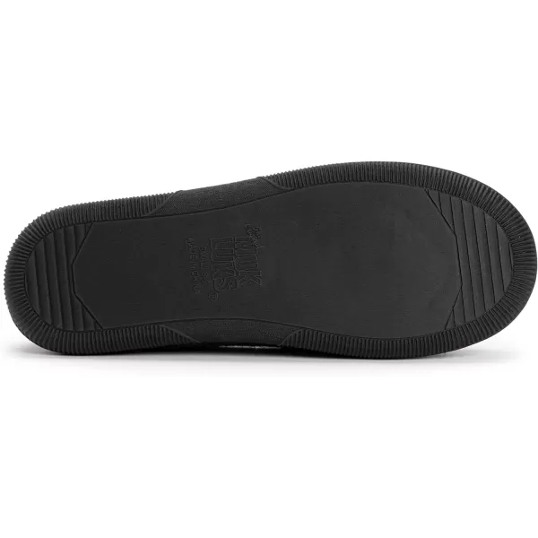 MUK LUKS Mens Faux Leather Clog SlipperBlack