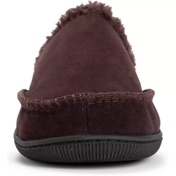 MUK LUKS Mens Faux Suede Clog SlipperBrown