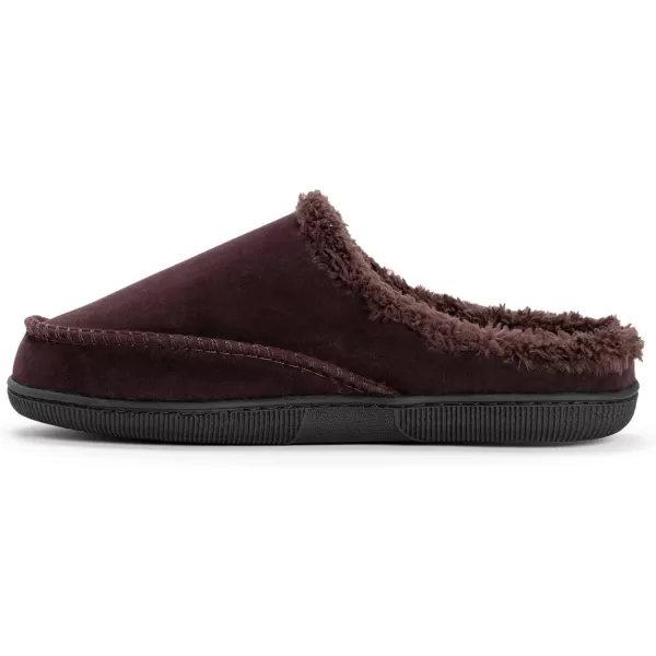 MUK LUKS Mens Faux Suede Clog SlipperBrown