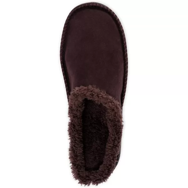 MUK LUKS Mens Faux Suede Clog SlipperBrown