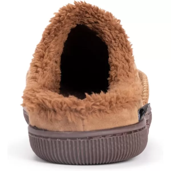 MUK LUKS Mens Faux Suede Clog SlipperCamel