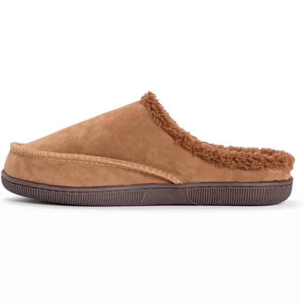 MUK LUKS Mens Faux Suede Clog SlipperCamel