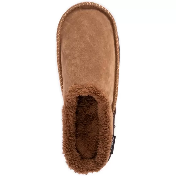 MUK LUKS Mens Faux Suede Clog SlipperCamel