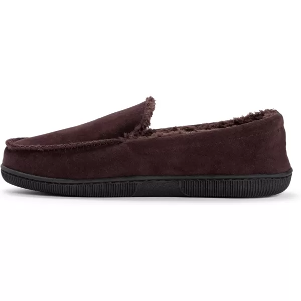 MUK LUKS Mens Faux Suede Moccasin SlipperBrown