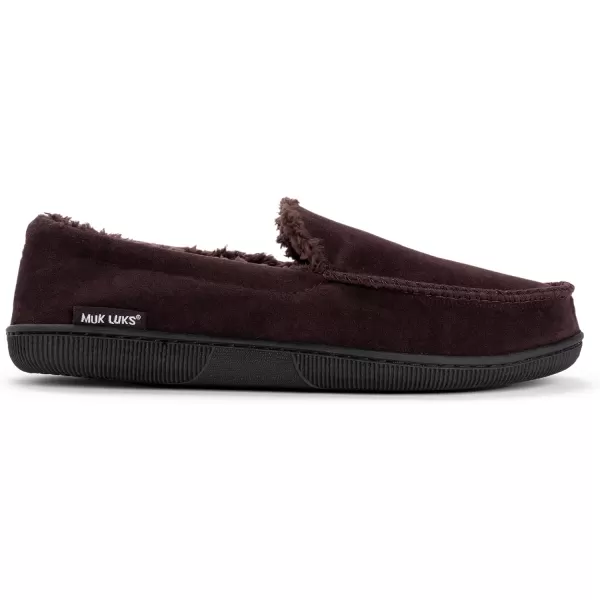 MUK LUKS Mens Faux Suede Moccasin SlipperBrown