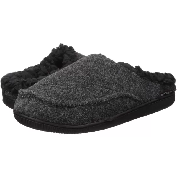 MUK LUKS Mens Faux Wool Clog SlippersBlack