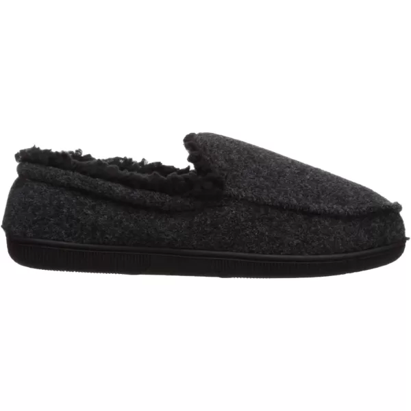 MUK LUKS Mens Faux Wool MoccasinBlack