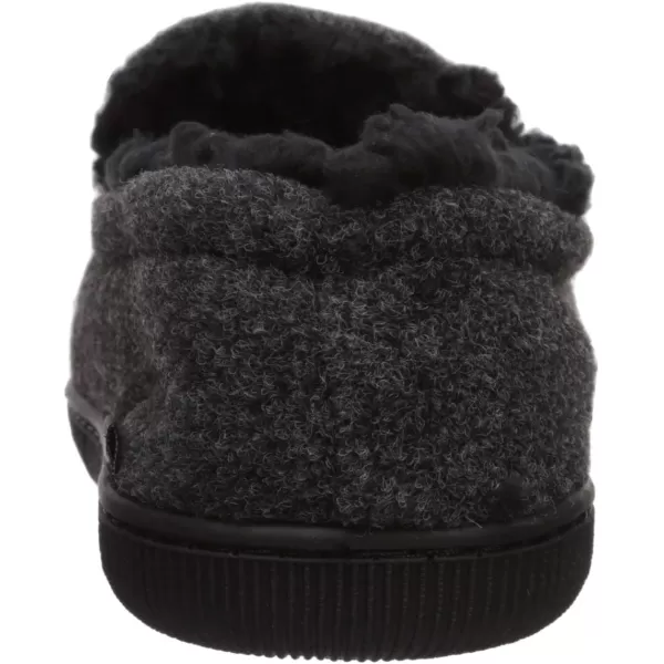 MUK LUKS Mens Faux Wool MoccasinBlack