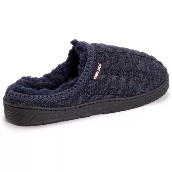 MUK LUKS Mens Gabriel Clog SlippersDark Blue