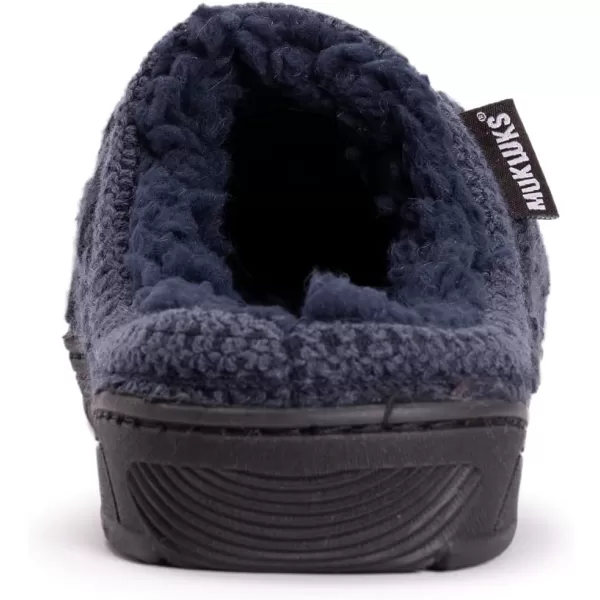 MUK LUKS Mens Gabriel Clog SlippersDark Blue