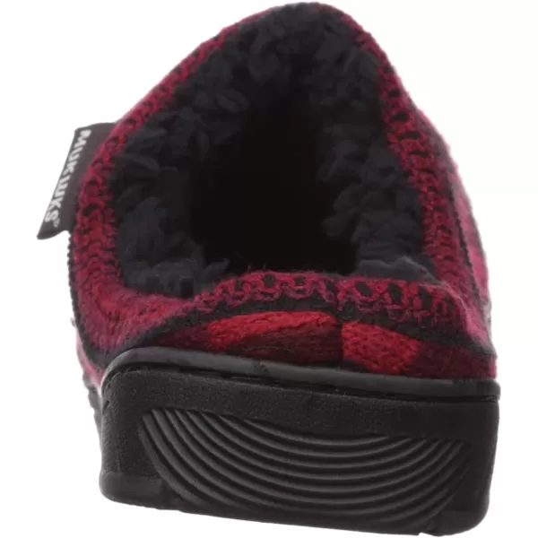 MUK LUKS Mens Gabriel Clog SlippersRedBlack