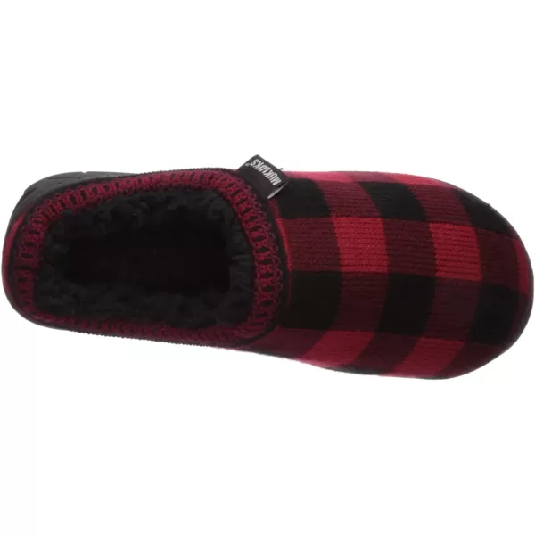 MUK LUKS Mens Gabriel Clog SlippersRedBlack